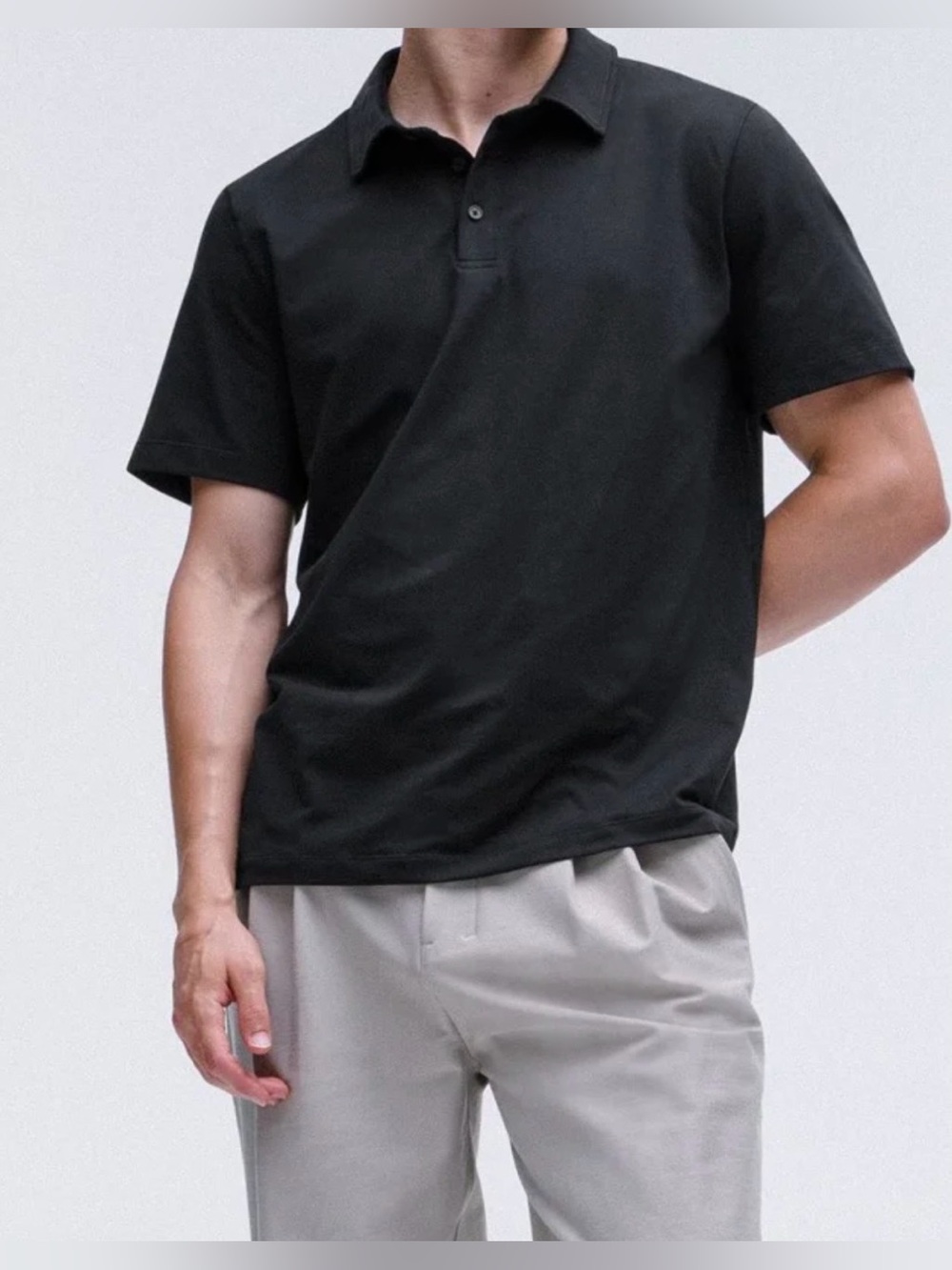lululemon athletica Men's Soft Jersey Short-Sleeve Polo in Black Size XL